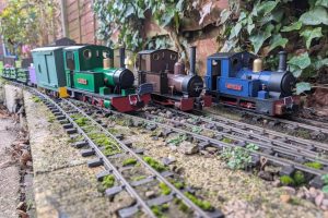 A line up of 3D printed locos