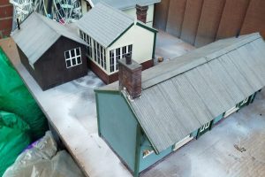 Lineside buildings ben prepared for teh first group meet up of the year.